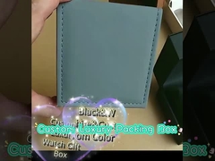 Caixa de empacotamento articulada luxuosa da joia do relógio da tampa