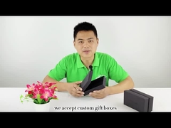 Caixa de empacotamento personalizada CMYK Pantone da joia preta