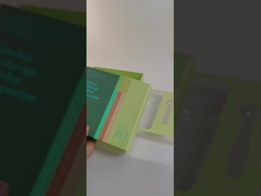 Caixa de embalagem cosmética de design personalizado com material plástico e acessório de fita