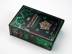 Embalagem de papel de caixa rígida com bandeja e estampagem de papel verde para cartões mágicos