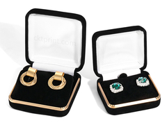 Caixa de embalagem de joias de veludo Comentário ao vivo