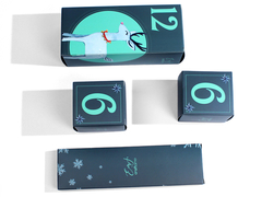 Caixas de presente de conjunto azul e cinza