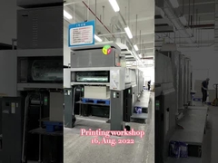 O processo de oficina de impressões de embalagens personalizadas retiradas da fábrica