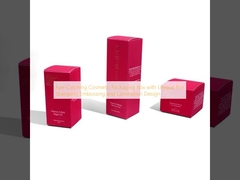 Caixa de embalagem cosmética atraente com desenho único de estampação em folha de alumínio, estampação em relevo e laminação