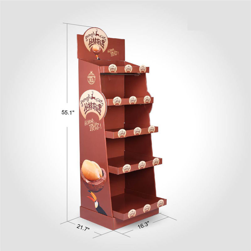Suportes de exposição contrários do produto da loja da exposição do cartão do assoalho para o retalho