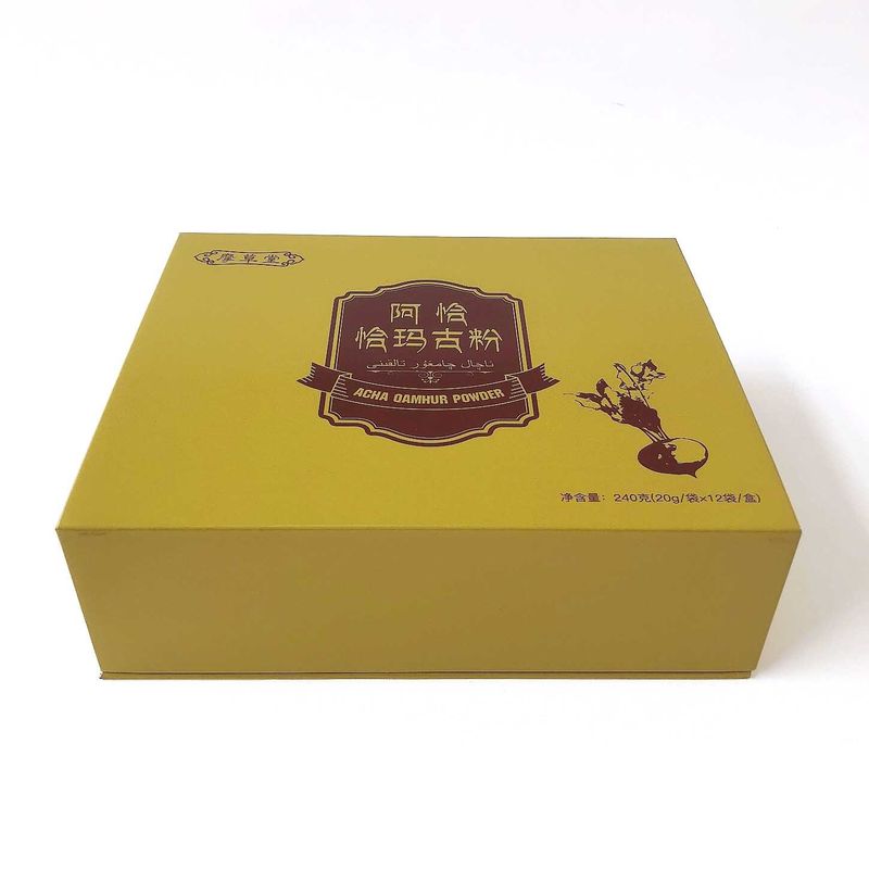 Caixa de presente magnética impressa costume marcada papel dourado metálico da caixa do produto