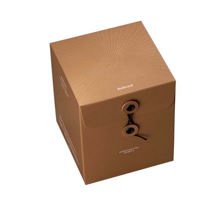 A caixa de presente rígida elegante do retalho da vela colore o envolvimento dos ilhós