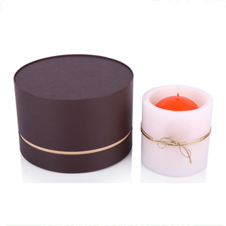 A caixa feita sob encomenda do círculo do cartão imprimiu a cor preta para vela Scented