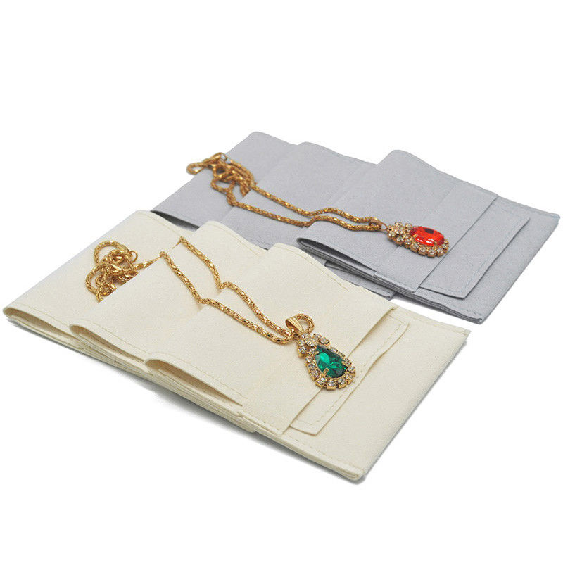 Veludo colorido feito sob encomenda Microfiber de Ring Earing Necknace Fabric Pouch