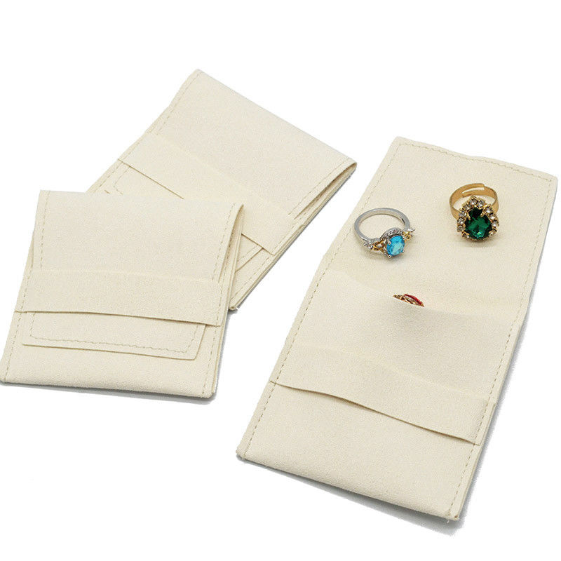 Veludo colorido feito sob encomenda Microfiber de Ring Earing Necknace Fabric Pouch