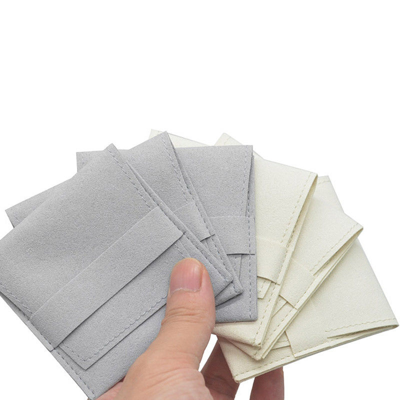 Veludo colorido feito sob encomenda Microfiber de Ring Earing Necknace Fabric Pouch