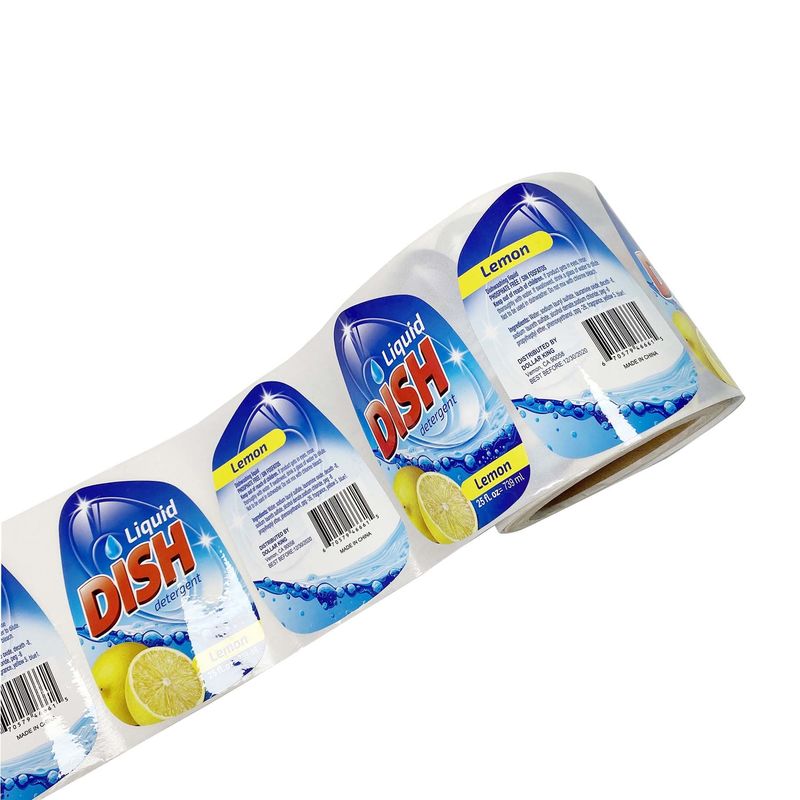 Impressão de papel sintética da etiqueta da cor completa para produtos do agregado familiar