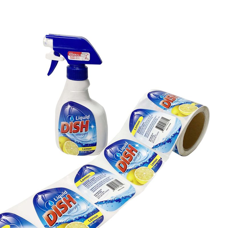 Impressão de papel sintética da etiqueta da cor completa para produtos do agregado familiar
