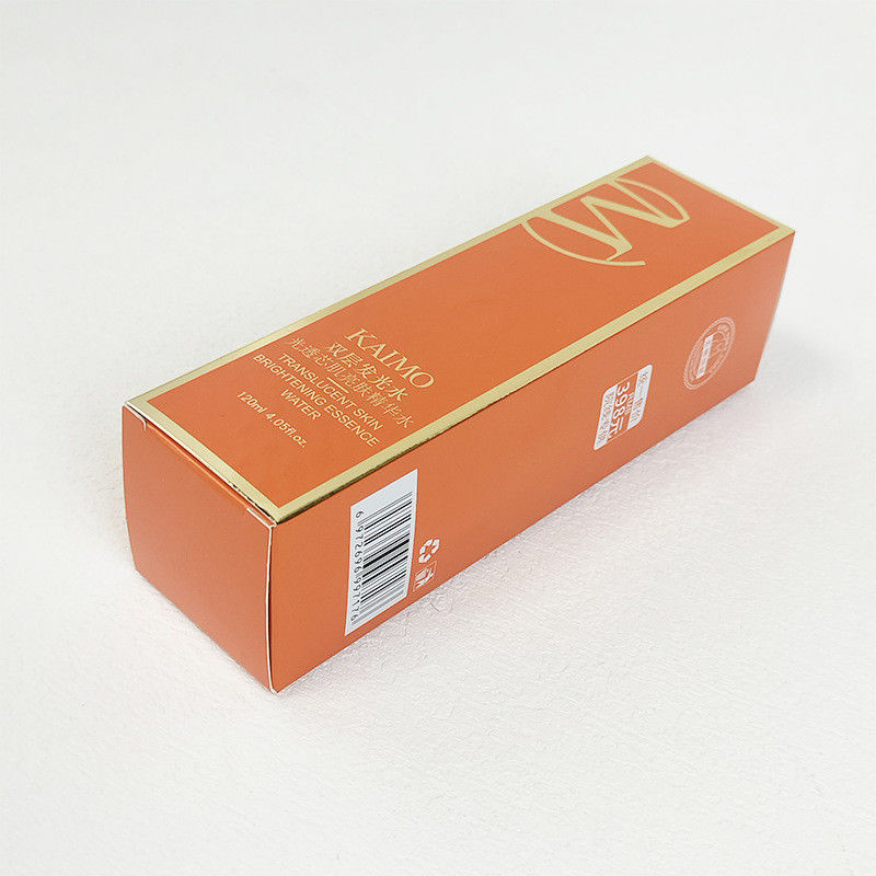 Pequeno Kit de Armazenamento de Cosméticos Laranja Caixa de Embalagem de Presente para Cuidados da Pele Com Papel de Prata Metálico