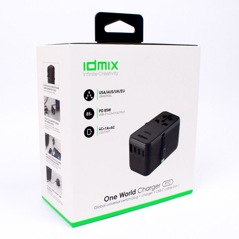 Embalagens de caixas impressas personalizadas para produtos domésticos inteligentes pequenos com cabides