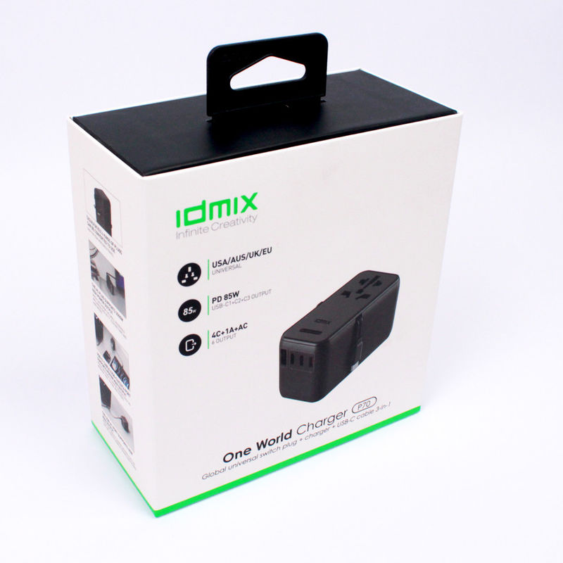 Embalagens de caixas impressas personalizadas para produtos domésticos inteligentes pequenos com cabides