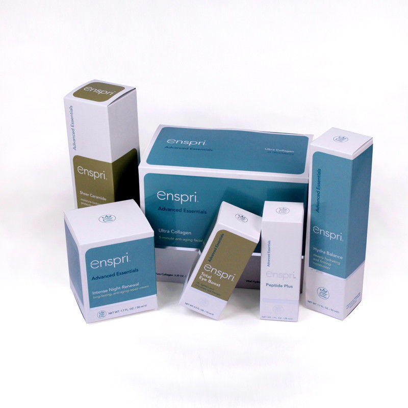 Caixa de presente cosmética impressa a cores Embalagem Botões de loção de diferentes tamanhos Para produtos de cuidados com a pele