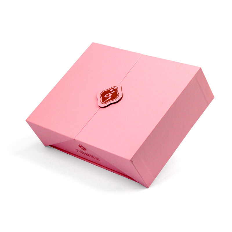 Caixa de presente magnética rosa única com embalagem de design personalizado para produtos cosméticos