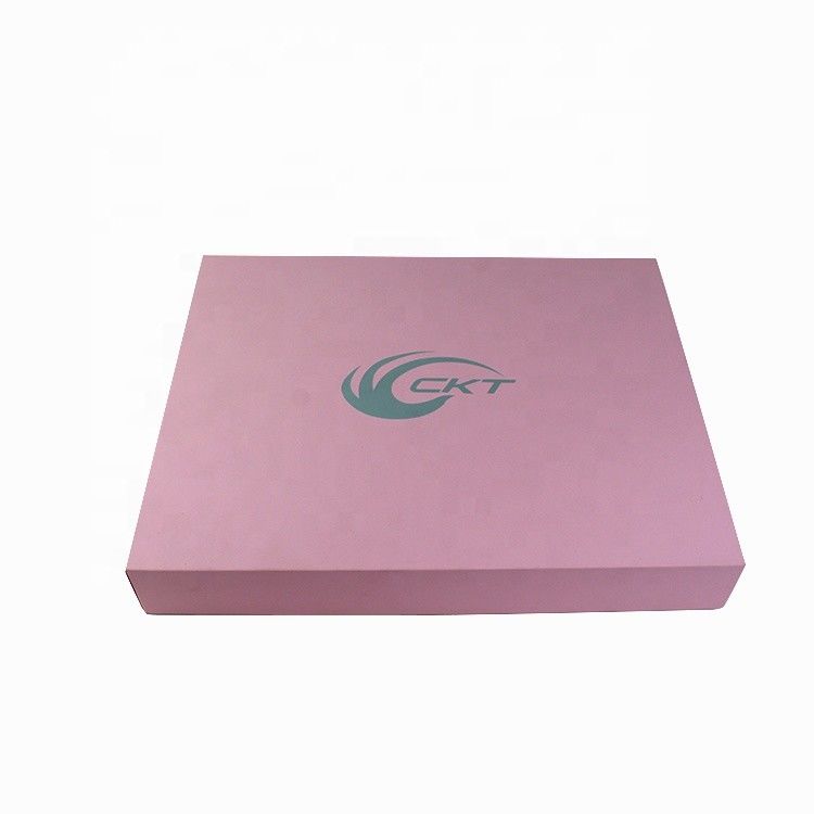 Caixa de papel cosmético personalizada Caixa de presente rosa com superfície de veludo Ideal para equipamentos de beleza