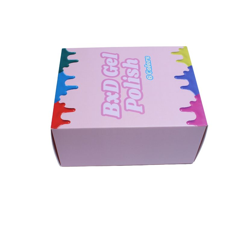 Embalagem de produtos de beleza personalizados Caixas adequadas para unhas falsas Designs de cuidados com a pele caixa de presente caixa de papel pequena