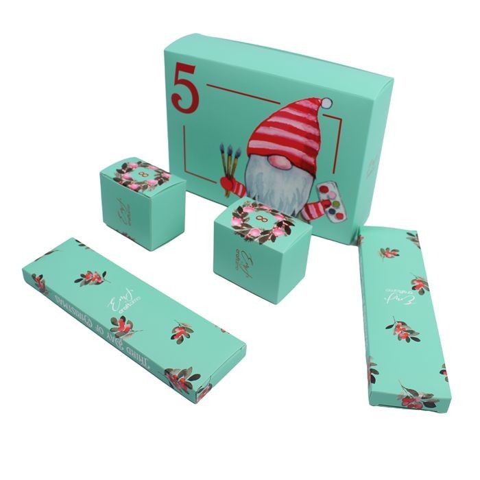 caixa de papel personalizada
para a caixa do calendário de advento de Natal