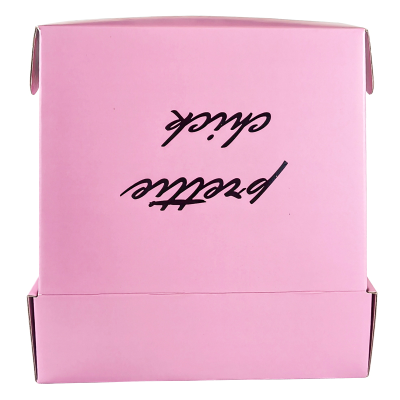 Caixas de envio onduladas rosa de papelão personalizadas, caixas de envio rosa onduladas para embalagem de cosméticos