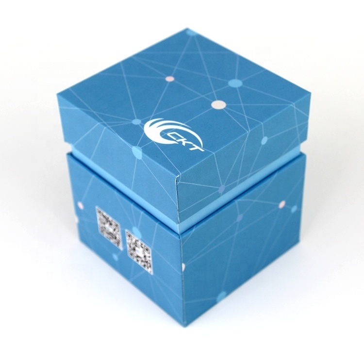 Caixa de presente de papelão reciclável personalizada com tampa, caixa de papelão quadrada profunda com tampa 25x25 cm