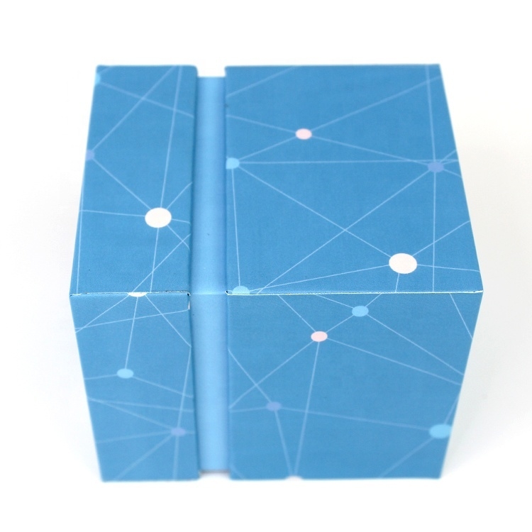 Caixa de presente de papelão reciclável personalizada com tampa, caixa de papelão quadrada profunda com tampa 25x25 cm