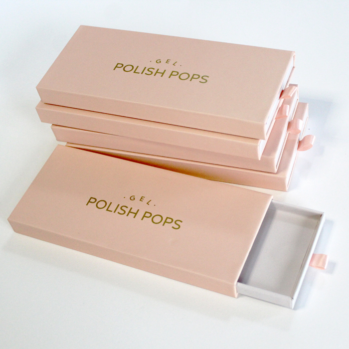 Caixa de Embalagem de Unhas Postiças de Luxo com Laminação Brilhante, Revestimento UV e Envernizamento para Unhas Falsas de Manicure de Beleza