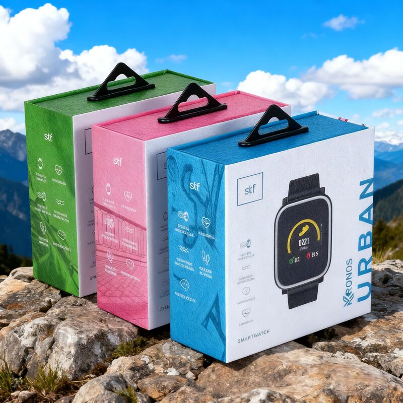 Logotipo personalizado Caixa de presente de papelão reciclado de luxo para embalagem de caixa de banda de relógio inteligente