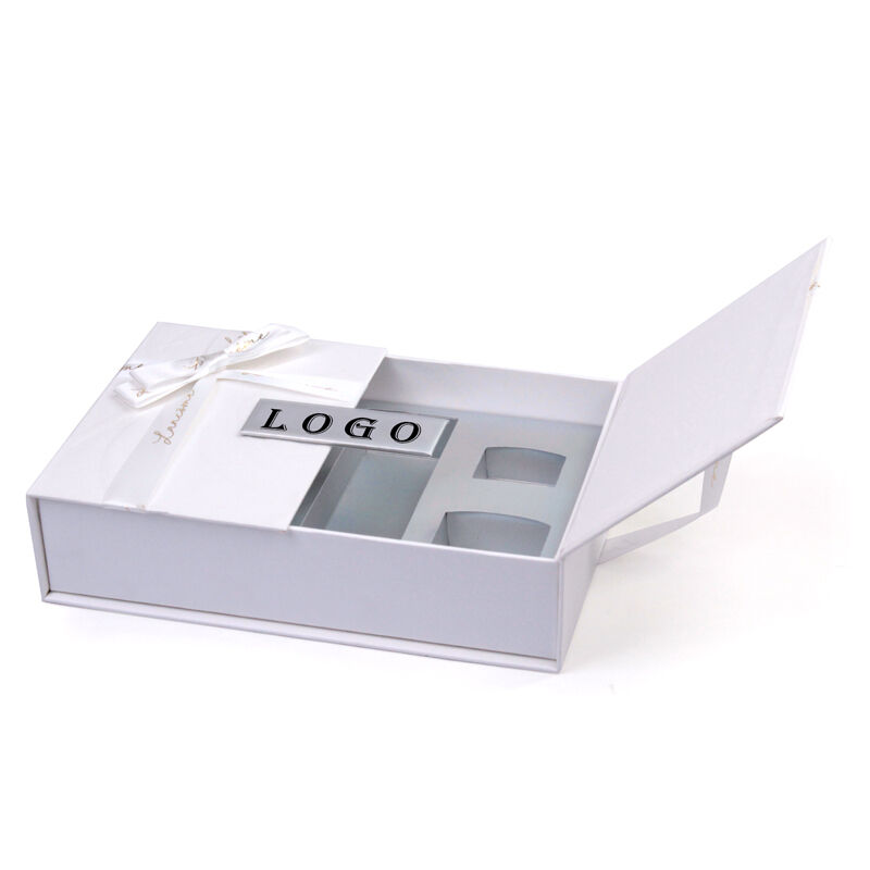 Caixa de presente de papelão rígido com duas portas abertas de luxo direto da fábrica com fecho magnético