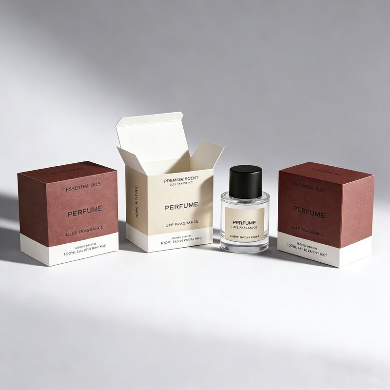 Caixa de Embalagem de Perfume Slide-In com Impressão de Logotipo Personalizado e Impressão de Quatro Cores para Caixa de Presente de Fragrância de Luxo