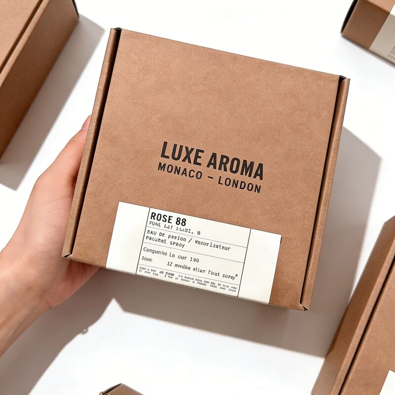 Caixa de embalagem de perfume impressa personalizada ecológica com inserção interna para garrafa de 50 ml OEM por atacado