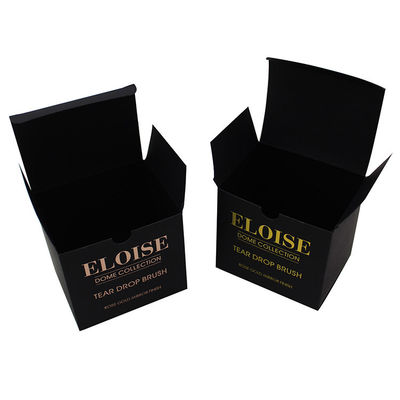 Matte Black And Rose Gold melhor embalagem cosmética Caixa de papel para escova de maquiagem