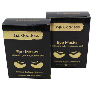Embalagem de caixa de beleza cosmética de papel personalizada para máscaras de olhos com logotipo