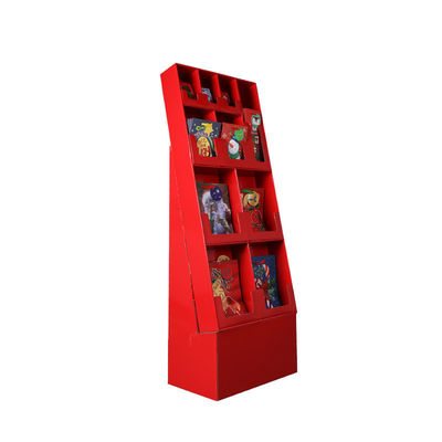 A exposição varejo corrugada do cartão deslocou a impressão Matte Cardboard Store Display lustroso