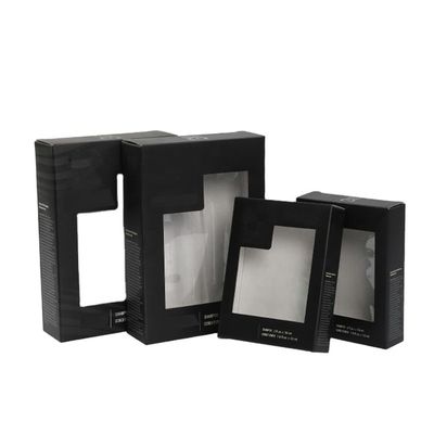 transporte Tuck Top Mailer Box Custom do preto 6x4x3 com janela