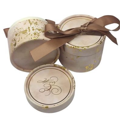 Earing Ring Cardboard Cylinder Packaging Box com fita