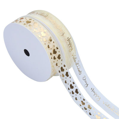 O ouro feito sob encomenda do Natal do poliéster que envolve a fita Riased gravou Rolls impresso