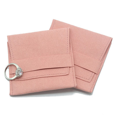 Veludo colorido feito sob encomenda Microfiber de Ring Earing Necknace Fabric Pouch