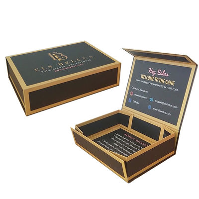 Caixa de presente magnética dobrável personalizada para garrafa de creme hidratante