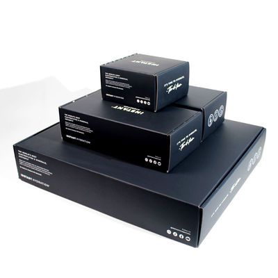 Caixa de papel vazia preta personalizada