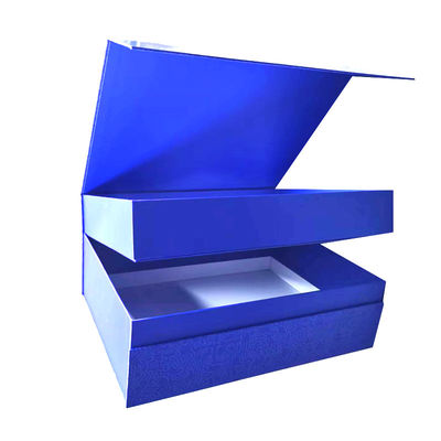Caixa de presente de papel azul de camada dupla Caixas personalizadas para embalagens de varejo personalizadas